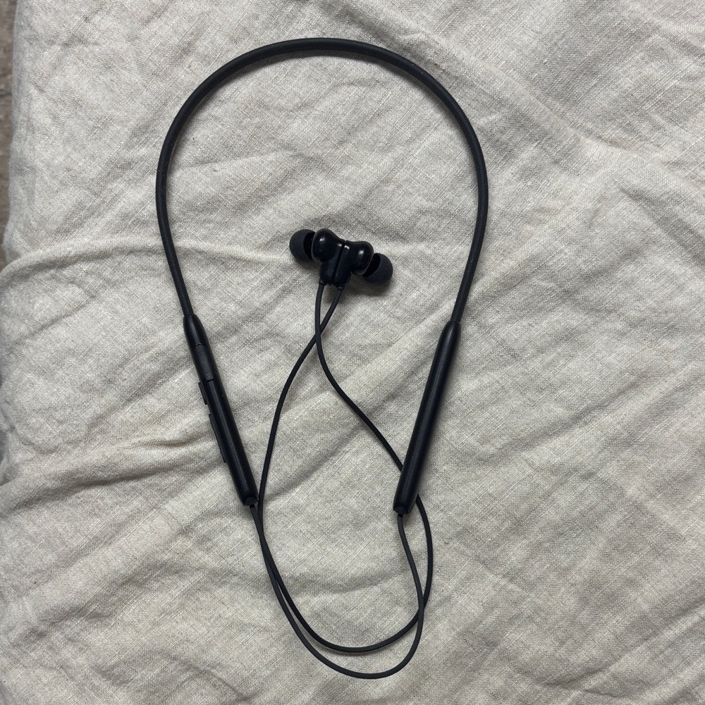 Sleek Black Earbud Headphones